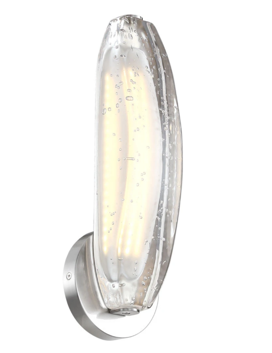 SDQ Lighting VL36020CH Contemporary Chrome LED Wall Lamp Fixture, CCT 3000k