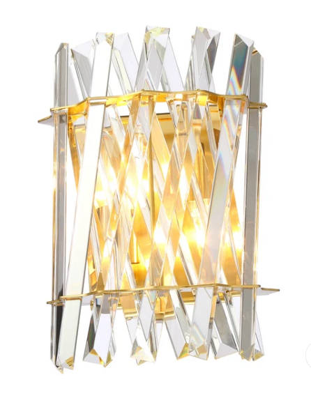 SDQ Lighting VL36402BG Modern LED Wall Sconce Light Brushed Gold Finish