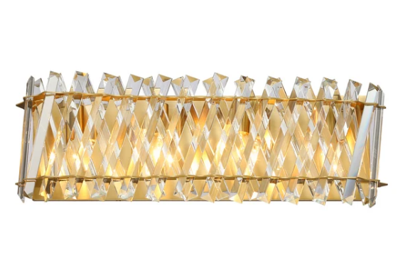 SDQ Lighting VL36404BG Modern LED Wall Sconce Light Brushed Gold Finish