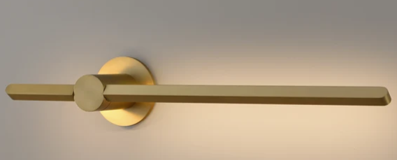 SDQ Lighting VL38924BG Schwert 24" LED Wall Sconce Light, Color Temperature 3000K, Wattage 6W, Brushed Gold Finish