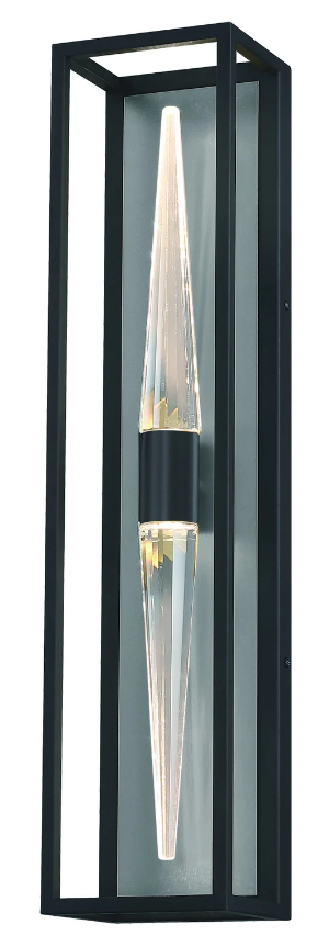 SDQ Lighting VL40002BK Gladiator Modern Matte Black LED Wall Lighting Sconce CCT: 3000K/4000K/5000K, Voltage: 120V