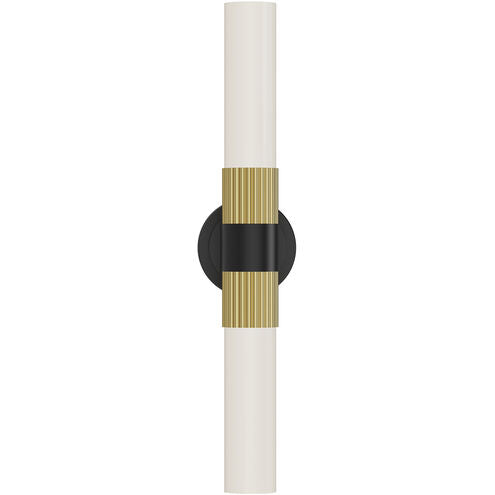 Alora Mood VL416102MBBG Rue 2 Light 22.25 inch Matte Black and Brushed Gold Bath Vanity Light Wall Light