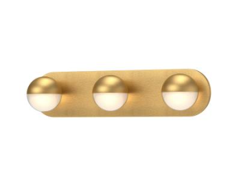 Kuzco Lighting VL47321-BG-2700K LED Vanity Wall Light Brushed Gold 2700K