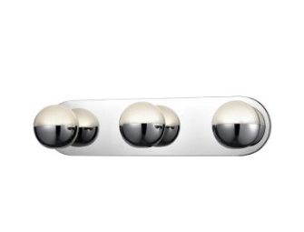Kuzco Lighting VL47321-CH-2700K LED Vanity Wall Light Chrome 2700K