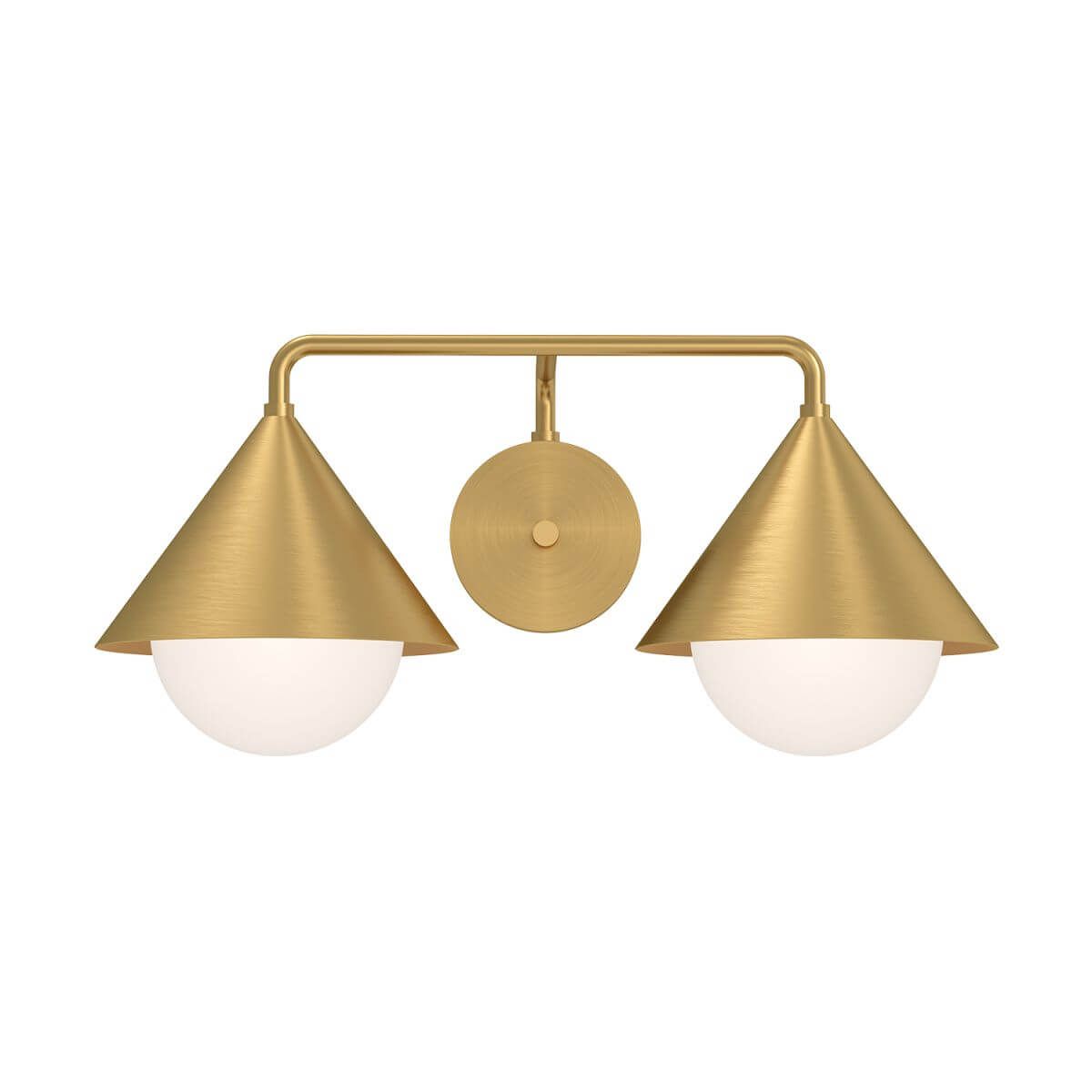 Alora Mood VL485221BGOP 21" Remy 2-Light LED Bath Vanity Light - Brushed Gold / Matte Opal Glass