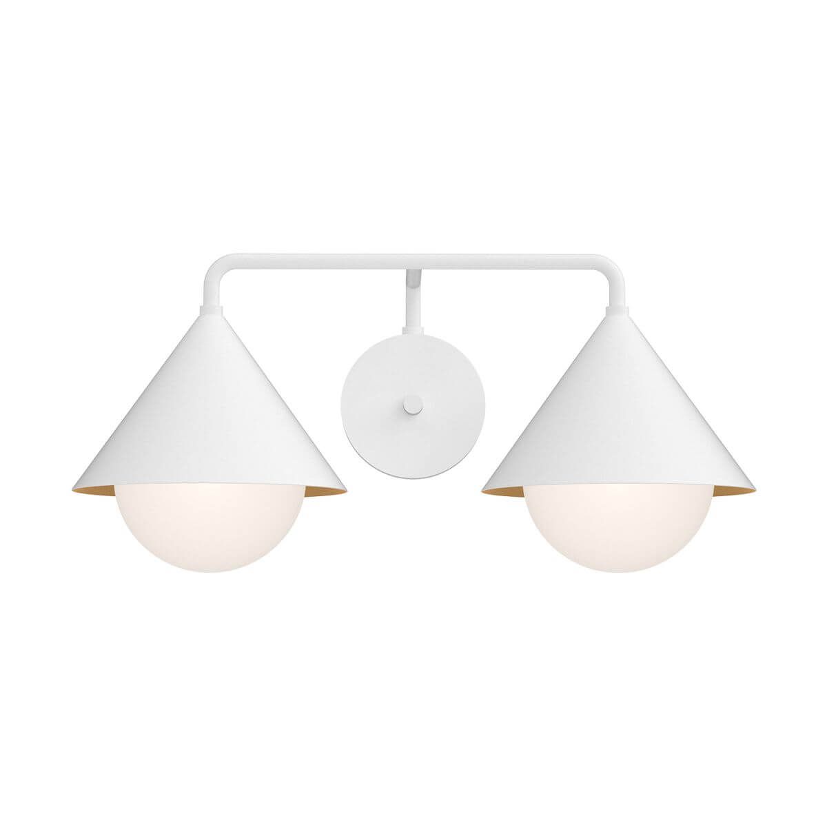 Alora Mood VL485221WHOP 21" Remy 2-Light LED Bath Vanity Light - White / Matte Opal Glass