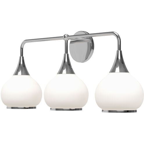Alora Mood VL524326CHOP Hazel 3 Light 26.75 inch Bath Vanity Wall Light Opal Glass Chrome Finish