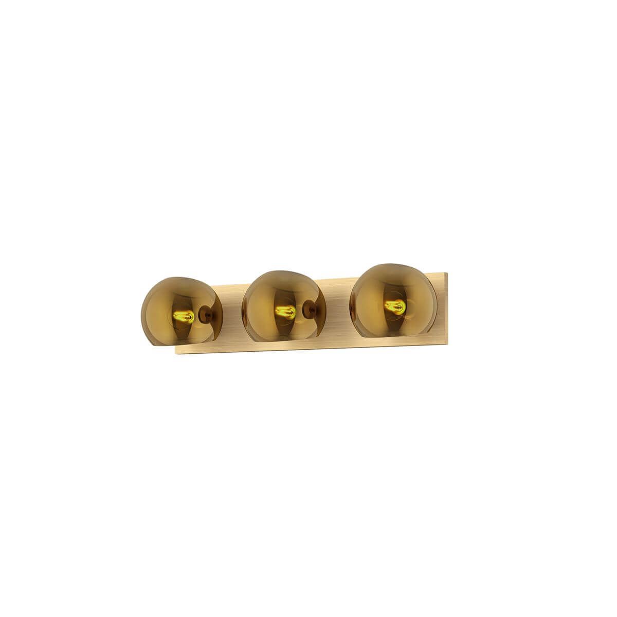 Alora Mood VL548322BGCP 23" Willow 3-Light LED Bath Vanity Light - Brushed Gold / Copper Glass