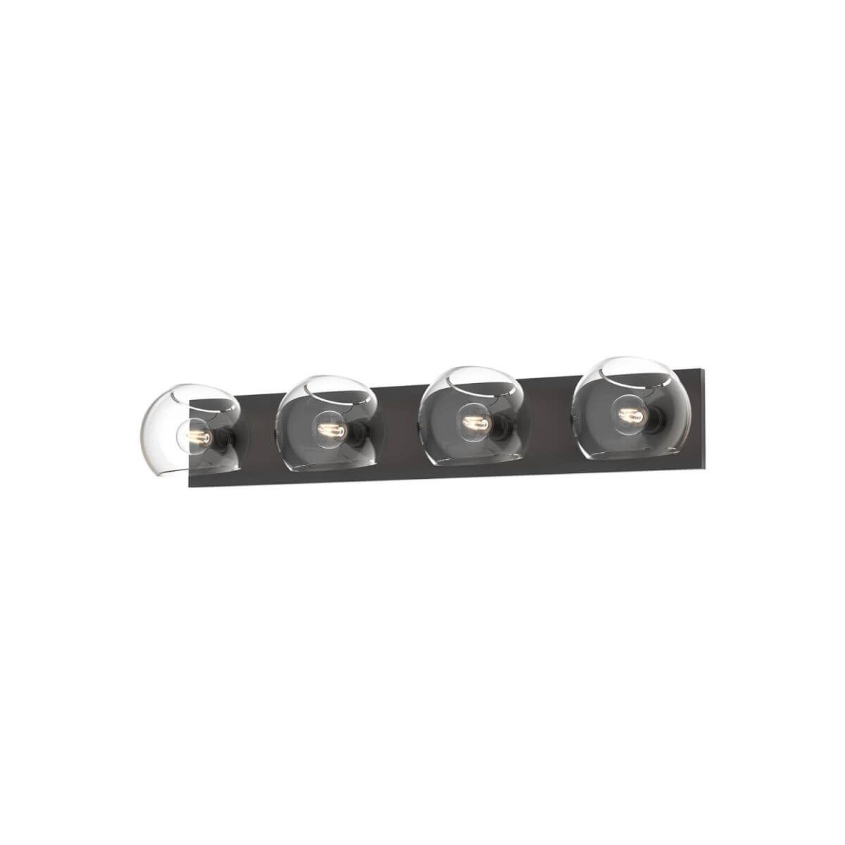 Alora Mood VL548431MBCL 31" Willow 4-Light LED Bath Vanity Light - Matte Black / Clear Glass