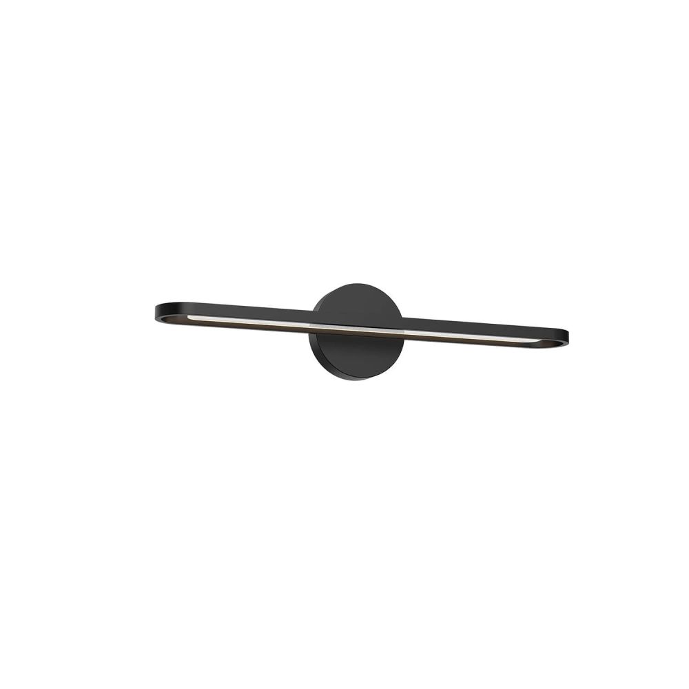 Kuzco Lighting VL63724-BK-UNV Marlon 23 inch LED Bath Vanity Light in Black with Acrylic Light Guide Diffuser, Wattage 22W, Color Temperature 3000K