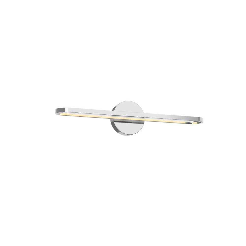 Kuzco Lighting VL63724-CH-UNV Marlon 23 inch LED Bath Vanity Light in Chrome with Acrylic Light Guide Diffuser, Wattage 22W, Color Temperature 3000K