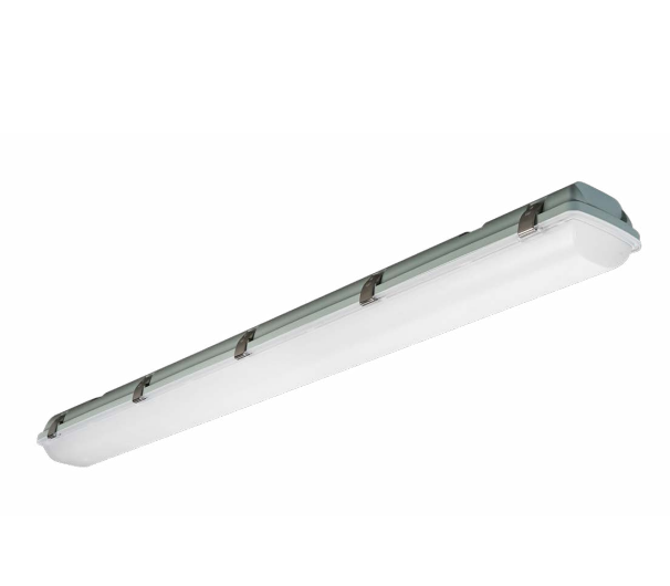 Eiko VP3-4PS45-FCCT-H-W206 Mod VP3 Vapor Proof Fixture, 4', PowerSet 45/35/26W, FieldCCeT 3500/4000/5000K, 120-347V, 0-10V Dimming, with 6ft White cord