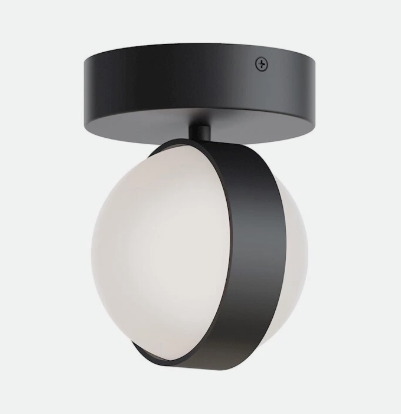 AFX Lighting VRNF05LAJUDBK Verona 2 Light LED Flush Mount, Black/White Acrylic Finish