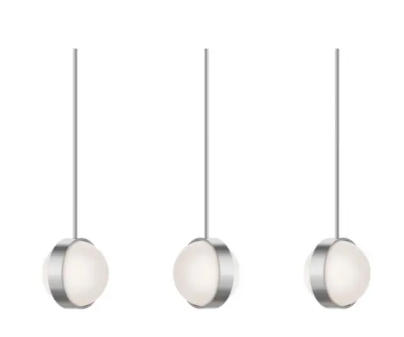 AFX Lighting VRNP09LAJUDSNLNR3 Verona 3-Light LED Linear Pendant, Wattage 45W, Multi-Color Temperature, Voltage 120V, Satin Nickel