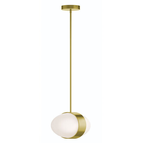 AFX Lighting VRNP13LAJUDLB Verona LED 13 inch Light Antique Brass Pendant Ceiling Light