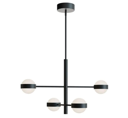 AFX Lighting VRNP2X4LAJUDBK Verona 4-Light LED Pendant, Wattage 40W, Multi-Color Temperature, Voltage 120-277V, Black