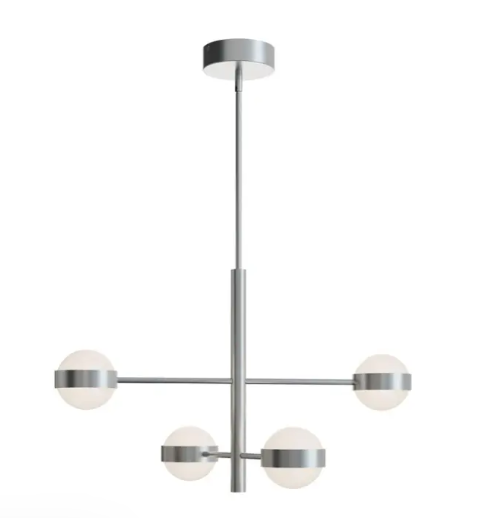 AFX Lighting VRNP2X4LAJUDSN Verona 4-Light LED Pendant, Wattage 40W, Multi-Color Temperature, Voltage 120-277V, Satin Nickel