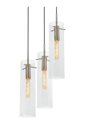 AFX Lighting VSAP05MBSNRND3 Vista 17" Three Light Round Pendant, Medium Base, Voltage 120V, Satin Nickel