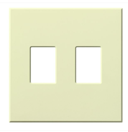 Lutron  VWP-2-AL Vareo Architectural Wallplate - 2 Gang - Almond Finish