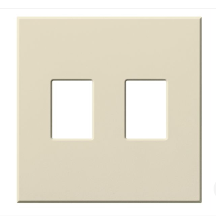 Lutron  VWP-2-LA Vareo Architectural Wallplate - 2 Gang - Dimmer Only - Light Almond Finish
