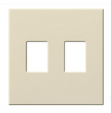 Lutron  VWP-2-LA Vareo Architectural Wallplate - 2 Gang - Dimmer Only - Light Almond Finish