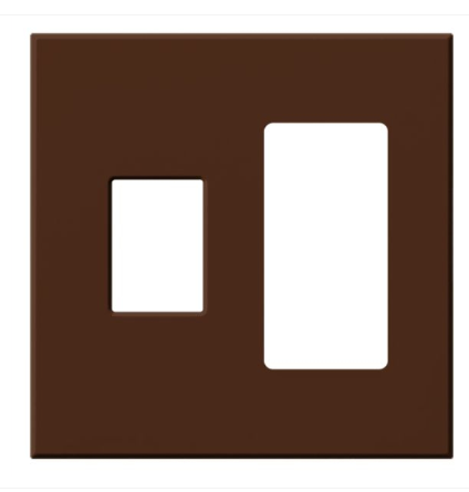 Lutron VWP-2CR-SI Vareo Architectural Wallplate - 2 Gang - 1 Dimmer / 1 Accessory - Sienna Finish