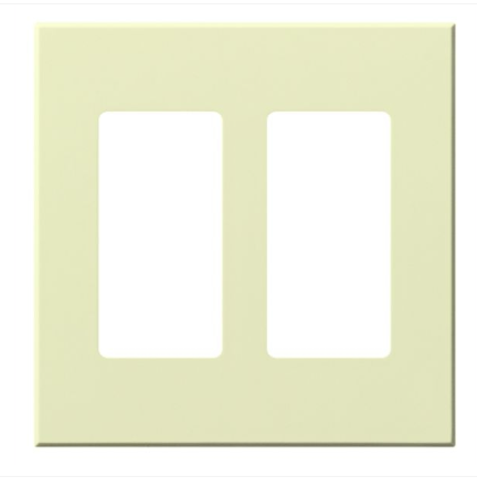 Lutron VWP-2R-AL Vareo Architectural Wallplate - 2 Gang -  Accessory Only - Almond Finish