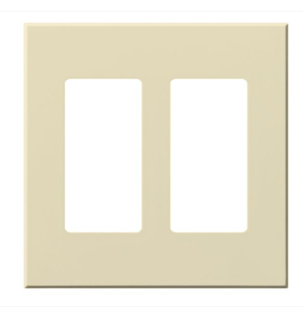 Lutron VWP-2R-BE Vareo Architectural Wallplate - 2 Gang -  Accessory Only - Beige Finish
