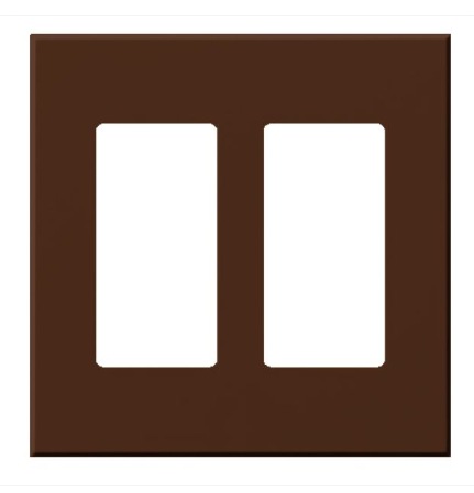Lutron VWP-2R-SI Vareo Architectural Wallplate - 2 Gang -  Accessory Only - Sienna Finish