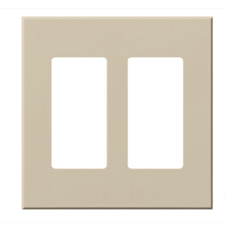 Lutron VWP-2R-TP Vareo Architectural Wallplate - 2 Gang -  Accessory Only - Taupe Finish