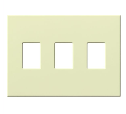 Lutron VWP-3-AL Vareo Architectural Wallplate - 3 Gang -  Dimmer Only - Almond Finish