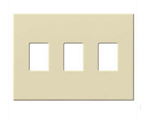 Lutron VWP-3-BE Vareo Architectural Wallplate - 3 Gang -  Dimmer Only - Beige Finish