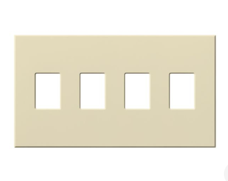 Lutron VWP-4-BE Vareo Architectural Wallplate - 4 Gang -  Dimmer Only - Beige Finish