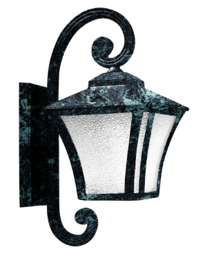Dabmar Lighting GM210-L12-RGBW-VG Cast Aluminium Wall Fixture E26 LED, Voltage 86V-265V, Multi-Color Temperature, Verde Green Finish