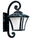 Dabmar Lighting GM210-VG Cast Aluminium Small Wall Fixture E26 No Lamp, Voltage 120V, Verde Green Finish