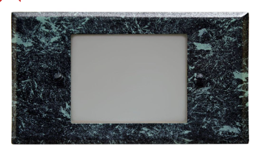 Dabmar Lighting LV612-VG Brass Open Face Step Wall Light Bayonet, Voltage 12V, Verde Green Finish