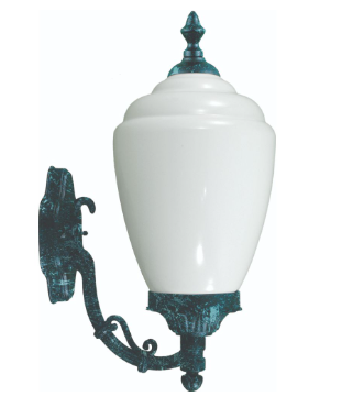 Dabmar Lighting GM290-L6-RGBW-VG Cast Aluminum Wall Fixture E26 LED, Voltage 86V-265V, Multi-Color Temperature, Verde Green Finish