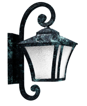 Dabmar Lighting GM211-L12-RGBW-VG Cast Aluminium Wall Fixture E26 LED, Voltage 85V-265V, Multi-Color Temperature, Verde Green Finish