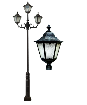 Dabmar Lighting GM8122-L40-30K-VG Cast Aluminum 2 Post Top Fixture Pole + Base G24 2X LED, Voltage 120V-277V, Color Temperature 3000k, Verde Green Finish