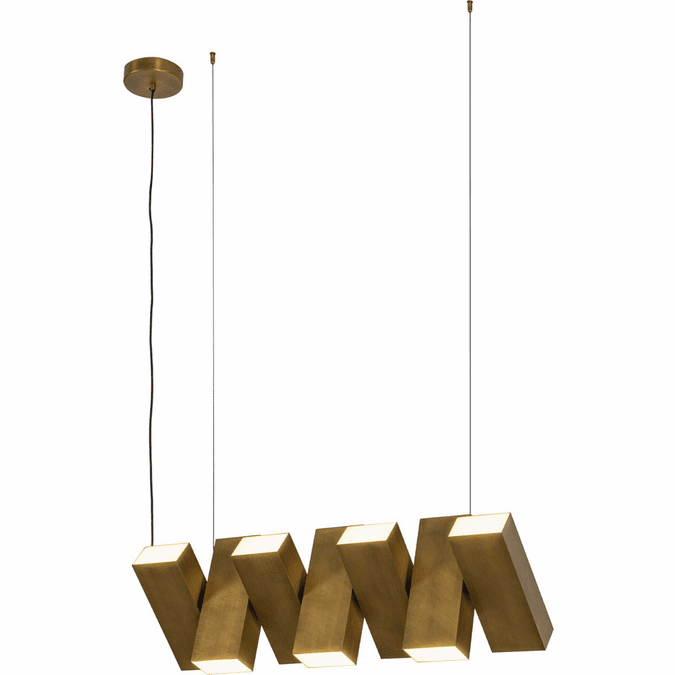 Kuzco Lighting LP17435-VB-UNV Domino LED 35.5 inch Linear Pendant Ceiling Light Vintage Brass Finish