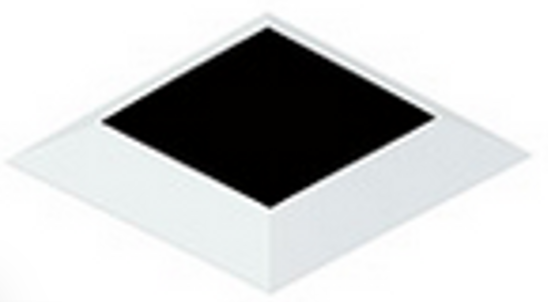 Visual Comfort Architectural E4SF25F-OW Element 4" Square Flat Trim, Flanged 2.1"-2.5" Ceiling Thickness, White Finish