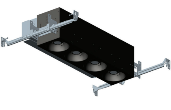 Visual Comfort Architectural EMOH14FLHN120ELVW Element EMOH Multiples 1 X 4 Open Flanged Non IC Airtight Housing, Wattage 68W, Dimming ELV, White Finish