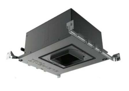 Visual Comfort Architectural E4PSF-L129404AN Element E4PS Pro 4" LED Square Adjustable Downlight Non IC New Construction Housing, Wattage 12W, Color Temperature 4000K, Beam Angle 40°