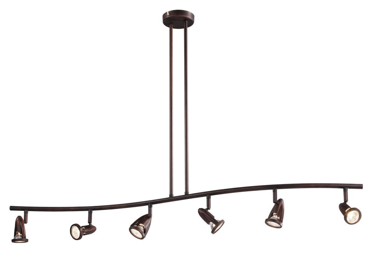 Trans Globe Lighting Stingray 6 light track ceiling light in oil rubbed bronze