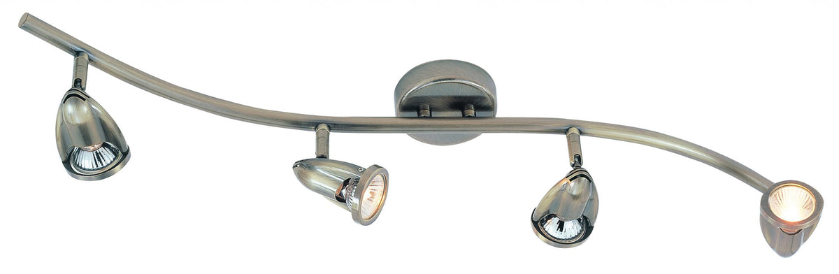 Trans Globe Lighting W-466 BN Stingray 4 Light Brushed Nickel Track Ceiling Light