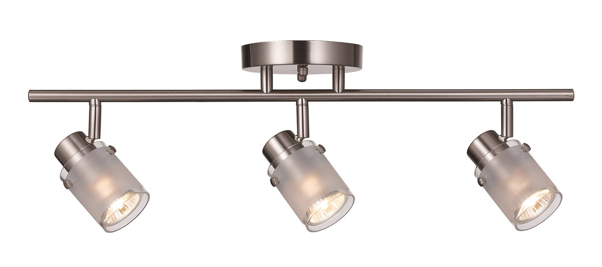 Trans Globe Lighting W-953 BN Nicholas 3 Light Brushed Nickel Track Ceiling Light