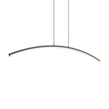 Dals Lighting W1PD48-CC-BK Curved Pendant - Black Finish