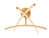 Dals Lighting W3FM-CC-GD 3 Curved Branch Flush Mount - Gold Finish