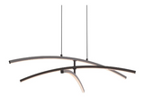 Dals Lighting W3PD36-CC-BK 3 Curved Branch Pendant - Black Finish