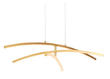 Dals Lighting W3PD36-CC-GD 3 Curved Branch Pendant - Gold Finish